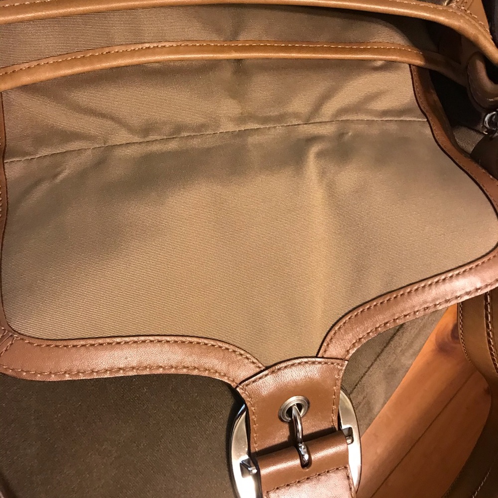 Coach Tan Leather Flap Duffle Crossbody - Picture 5 of 7